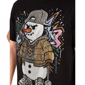 <b>Rhinestone</b> Custom Graphic Printed Tank <b>Top</b> Hip Hop 300g Heavyweight Cotton Boxy Fit Men's Streetwear T Shirts - Product Image 3