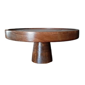 Support à gâteau rustique en bois de luxe avec motif écorce pour décoration de mariage et service de gâteaux, accessoires de cuisine en bois - Product Image 1