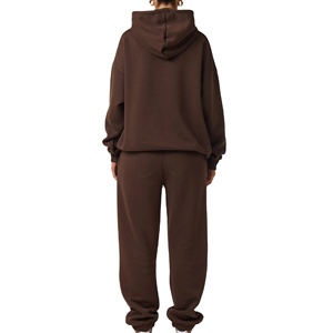 Women's Custom Oversized <b>Hoodie</b> Joggers Tracksuit <b>Leopard</b> <b>Print</b> Contrast Piping Pullover Casual Sweat Suit Set 2026 - Product Image 3