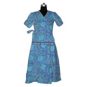 Custom Logo Luxury Women Hand Block Printed Cotton Bathrobes At Competitive Price - Product Image 6
