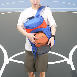 Sac à dos de basketball style sportif en polyester avec fermeture éclair, léger, écologique, grande capacité, bretelles confortables - Product Image 4