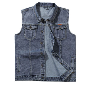 Chaleco Vaquero para Hombre, Invierno, Casual, Transpirable, Cierre de Botones, Alta Calidad, Personalizable, Venta al Por Mayor - Product Image 1