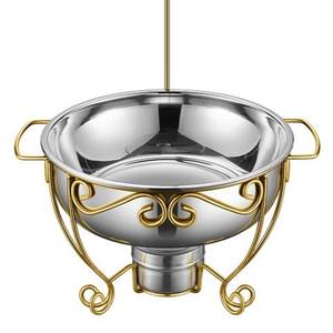 ถาดอุ่นอาหารแบบมีขาตั้งลายทองหรูหรา พร้อมฝาแก้วและชั้นวางสแตนเลสอย่างดี สำหรับบุฟเฟ่ต์และงานจัดเลี้ยง - Product Image 5