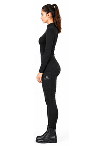 Nouveaux Leggings d'Équitation Noirs Taille Haute Tendance Style Western Personnalisables Écologiques Respirants Séchage Rapide - Product Image 4