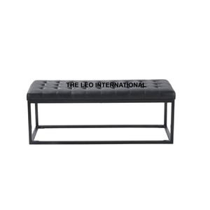 Bulk Metal Bench Velvet Sit-In Black Color Customized Size <b>Outdoor</b> Gym Hotel Restaurant Living Room Bench - Product Image 3