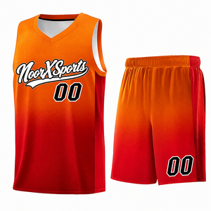Maillot de basketball personnalisé NoorXSports sans manches, col en V, impression sublimée, 100 % polyester mesh, unisexe adulte, anti-transpiration - Product Image 2