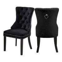 Chaise de salle à manger Serana, style européen moderne et contemporain, hauteur réglable, design ergonomique, structure en bois de mahogany massif, mobilier pour la maison