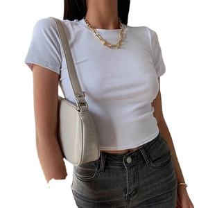 Débardeurs d'été pour femmes, tendance, respirants, écologiques, en tricot, à manches courtes, décontractés, en jersey, couleur personnalisée, 2026 - Product Image 1