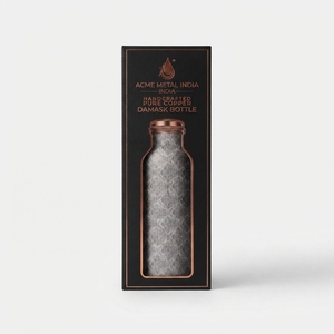 Elegante Botella de Agua de Cobre con Estampado Gris y un Toque Premium para Hidratación Diaria, Viajes, Gimnasio y Hogar - Product Image 6