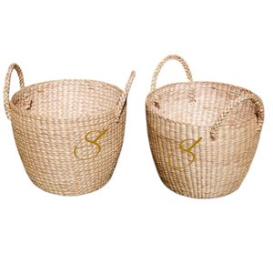 Cesta tejida de jacinto de agua: organizador de juguetes y lavandería - Product Image 1