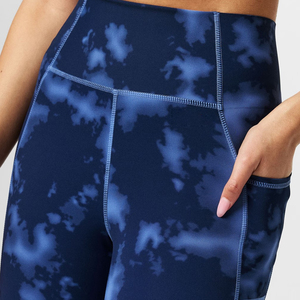 Nouveau design Legging Capri de sport pour femme, léger, taille haute, à compression, couleur unie - Product Image 6