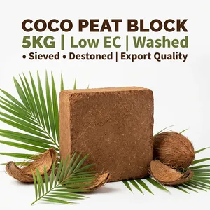 Premium Eco-Friendly Biodegradable Coco Peat 5kg Block High Quality Growing Medium <b>Soil</b> Conditioner for Garden Plants - Product Image 1