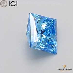 Diamante Cultivado en Laboratorio con Certificado IGI, Forma PRINCESS, 1.00 Quilates, Color Azul Intenso, Claridad VS2, para Su Joyería - Product Image 6