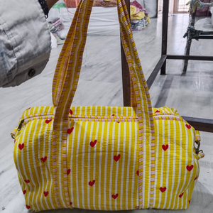 Sac de voyage matelassé en coton, bagage cabine, sac de sport, sac de week-end, sac de yoga, fournisseur OEM, export, vente en gros - Product Image 1