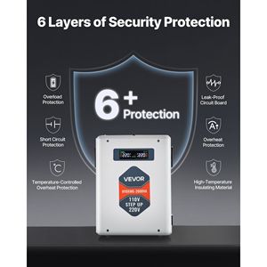 Convertidor de Voltaje de Alta Resistencia 2000VA, Transformador de 110V a 220V con 2 Tomas EU y USB, Inversor - Product Image 4
