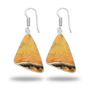 Girls Party Wholesale Best Beautiful Trendy Cute Natural <b>Bumble</b> <b>Bee</b> Jasper Multi Shape Silver Plated Dangle <b>Earring</b> for Women - Product Image 5