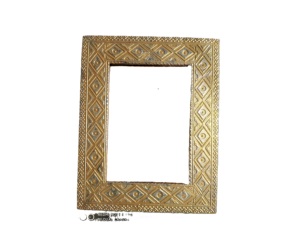 perfect design Rectangle Metal Photo <b>Frame</b> Gold Finish Embossed Geometric Pattern Durable - Product Image 3