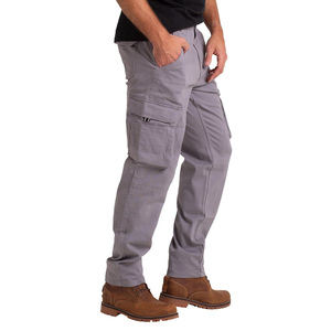 DAIZEN STAR INTERNATIONAL Men's Gray Cargo Pants Multiple Pockets Casual Midweight Polyester Drawstring Quick Dry Breathable - Product Image 3