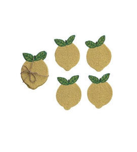 Posavasos con Cuentas Bordadas con Diseño de Limón, Manteles Individuales Reutilizables, Almohadillas Decorativas con Cuentas para el Hogar y el Bar - Product Image 1