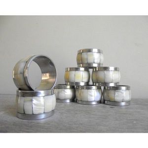 <b>Hand</b> Made Design Brass MOP Napkin <b>Ring</b> Metal Napkin <b>Ring</b> With MOP Inlay Stainless steel Napkin <b>Ring</b> At very best selling Price - Product Image 4