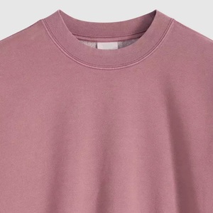 Nueva llegada: Sudadera corta de mujer de algodón 100% French Terry de alto gramaje con hombros caídos y cuello redondo, estilo holgado. - Product Image 5