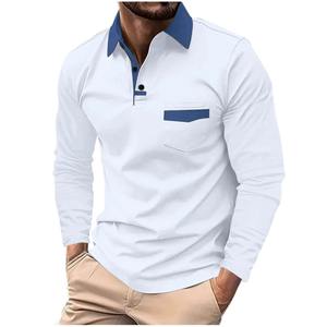 Camiseta Polo de Manga Corta para Hombre, Sólida, Bordada e Impresa Digitalmente, Transpirable, Mezcla de Poliéster Tejido - Product Image 6