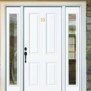 Numéros de maison en laiton massif laqué et poli, plaque d'adresse pour boîte aux lettres extérieure - Product Image 3