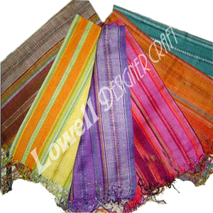 Écharpe en viscose rayée en coton pour femmes, style traditionnel des îles d'Asie et du Pacifique, à porter toute l'année - Product Image 2