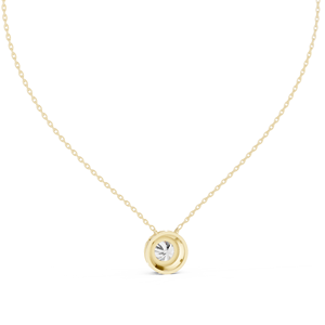 Pendentif en diamant de laboratoire taille ronde, or massif 14K 18K, collier halo, 2.30CT DEF VVS, certifié IGI, pendentif de fiançailles, vente en gros - Product Image 5