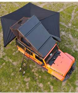 Tente de toit de voiture légère avec panneaux solaires à coque rigide et système d'ouverture automatique pour le voyage et le camping, disponible depuis les États-Unis - Product Image 4