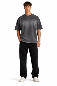 T-shirts surdimensionnés délavés à l'acide, 240 GSM, coton, effet vintage, coupe streetwear, t-shirts pour hommes, production streetwear personnalisée - Product Image 4