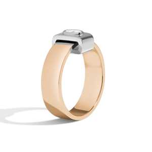 6mm Men's Wedding Band Oval Cut Lab Grown Diamond Sliding Wrap Ring Bezel Set Custom 14K 18K <b>Solid</b> Gold IGI Certified Wholesale - Product Image 5