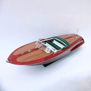 Modèle de bateau rapide italien en bois peint à la main RIVA ARISTON DARK BLUE HULL, sur pied, personnalisé, cadeau d'affaires, collection - Product Image 1