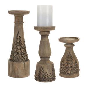 Handmade Wooden Candle <b>Stand</b> Set of 3 - Product Image 4