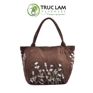 Wholesale Travel Bag <b>Large</b> Suede Bag with Hand-sewn Glass <b>Bead</b> Flower and Grass Patterns High Quality Eco-friendly Material - Product Image 4