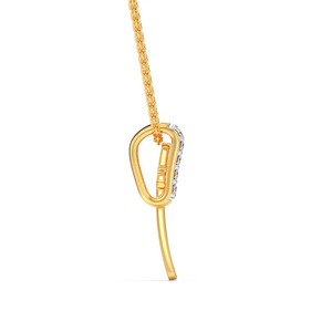 Collar con Colgante de Diamante Arquitectónico Geométrico de Trabajo Abierto - Product Image 4