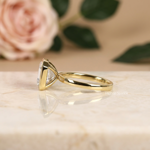 925 Sterling <b>Silver</b> Asscher Cut VVS Moissanite <b>Solitaire</b> Luxury Engagement <b>Ring</b> 18K Gold Plated Baguette Band Wedding <b>Ring</b> Women - Product Image 2