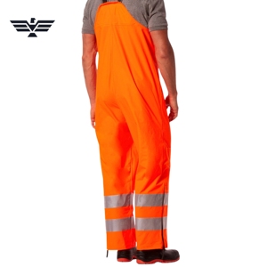 Custom Hi Vis <b>Waterproof</b> Bib <b>Overalls</b> Reflective Rain Dungarees Men's PVC Safety Bib Pants Industrial Protective Workwear OEM Ma - Product Image 3