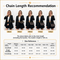Chaîne de remplacement légère de haute qualité en métal doré plaqué or de 50 pouces avec fermoir pour sacs à bandoulière de créateurs