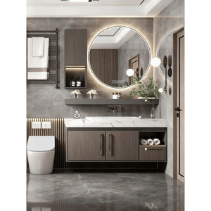 Specchio da Bagno Rettangolare da 20 Pollici a Parete con Vetro Temperato Antiappannamento e Antischeggiatura, Cornice LED e Supporto in Metallo - Product Image 1