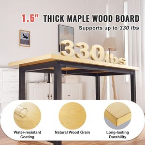 Scrivania Elettrica Regolabile in Altezza con Piano in Legno Rettangolare 120x75x3,8 cm, Capacità 150 kg, per Ufficio - Product Image 2