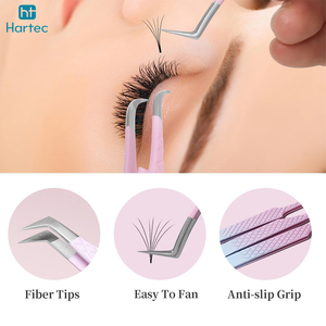 Pastel Gradient Anti-Slip OEM/ODM Available Easy To Use New Arrival Trendy Customized Eyelash Extension and Volume Tweezers - Product Image 5