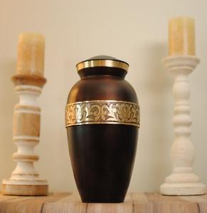 Hermosa Urna Funeraria Decorativa de Metal Sólido para Cremación, Urna Grande de Latón para Cenizas Humanas, para Hombres y Mujeres Adultos - Product Image 5