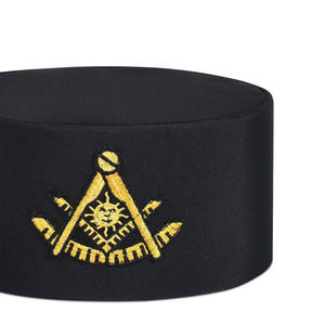 Gorras Masónicas de Terciopelo Granate con Bordado a Mano, Duraderas y Económicas, para Adultos, Fiestas Formales y Eventos al Aire Libre, 100% Algodón - Product Image 4