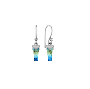Premium High Finish 925 Sterling <b>Silver</b> Labradorite Pencil Shape Dangle <b>Earrings</b> Hook Bezel Setting Trendy <b>Wedding</b> & Party Gift - Product Image 1