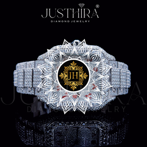 Reloj de Diamantes Mossinate de Acero Inoxidable de la Mejor Calidad, Reloj de Lujo Duradero con Brillantes Detalles de Diamantes Disponible para la Venta - Product Image 3