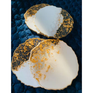 Floral Acrylic Resin Coaster Set Handmade Classic Eco-Friendly for Festive Table Decoration Colorful Home Decor Dining Parties - Product Image 5
