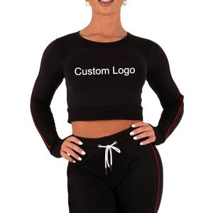 High Quality Women's Sexy Yoga <b>Crop</b> <b>Tops</b> Custom Printed Workout Fitness Wear Short Length Logo Design Cheap Price - Product Image 1
