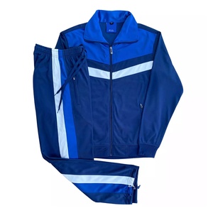 Men Red Tracksuit Full <b>Zip</b> Stand Collar Color Blocking Polyester Regular Fit Autumn Sporty Style Adult Wear Men tracksuit - Product Image 3