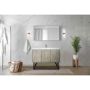 Acacia Rustica 48 Pollici X 20 Pollici Mobile da Bagno con Top in Quarzo Bianco e Set di Rubinetti Cromati 48 Pollici L X 20 Pollici D - Product Image 3